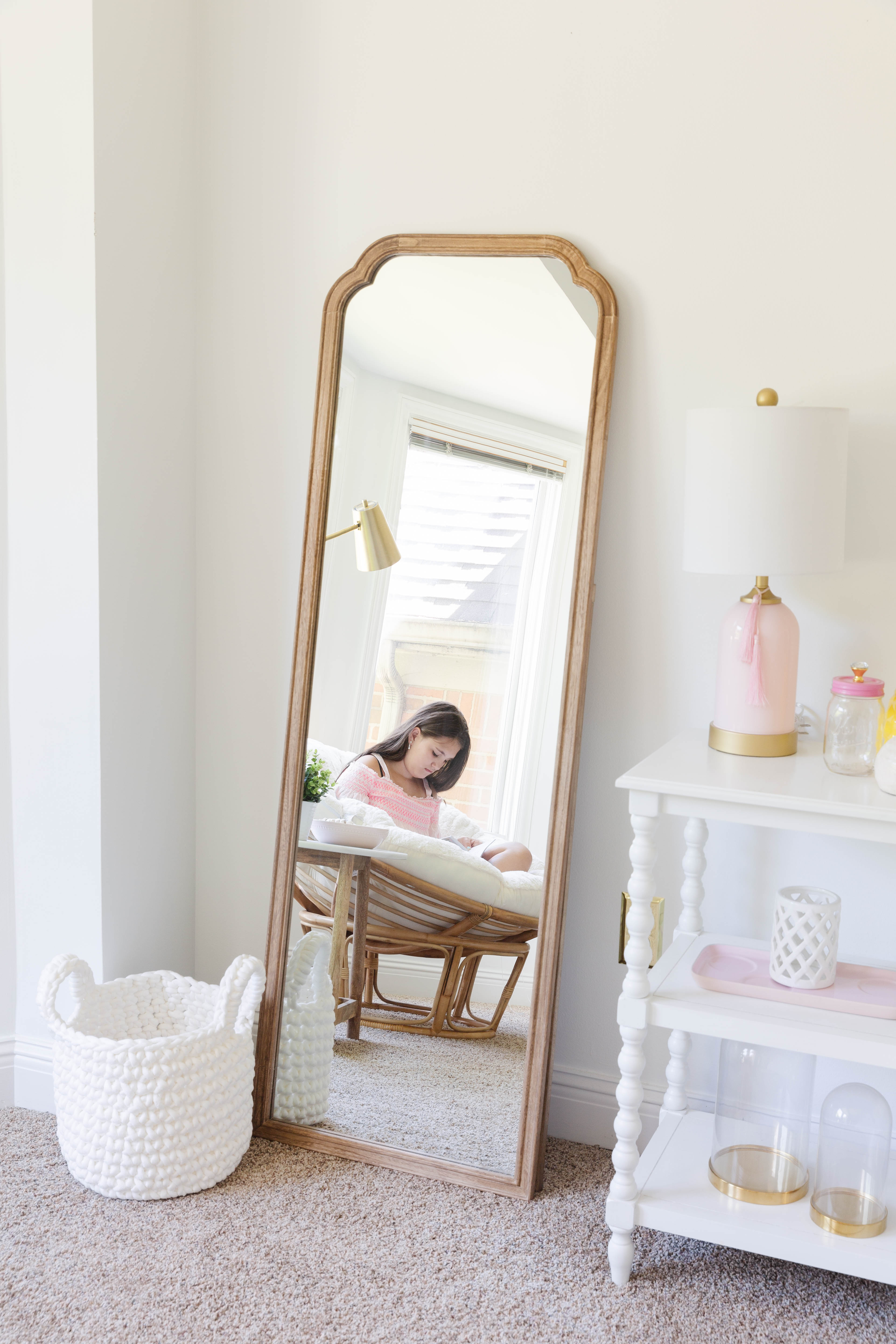 Pink and White Tween Girl Bedroom Makeover on a Budget