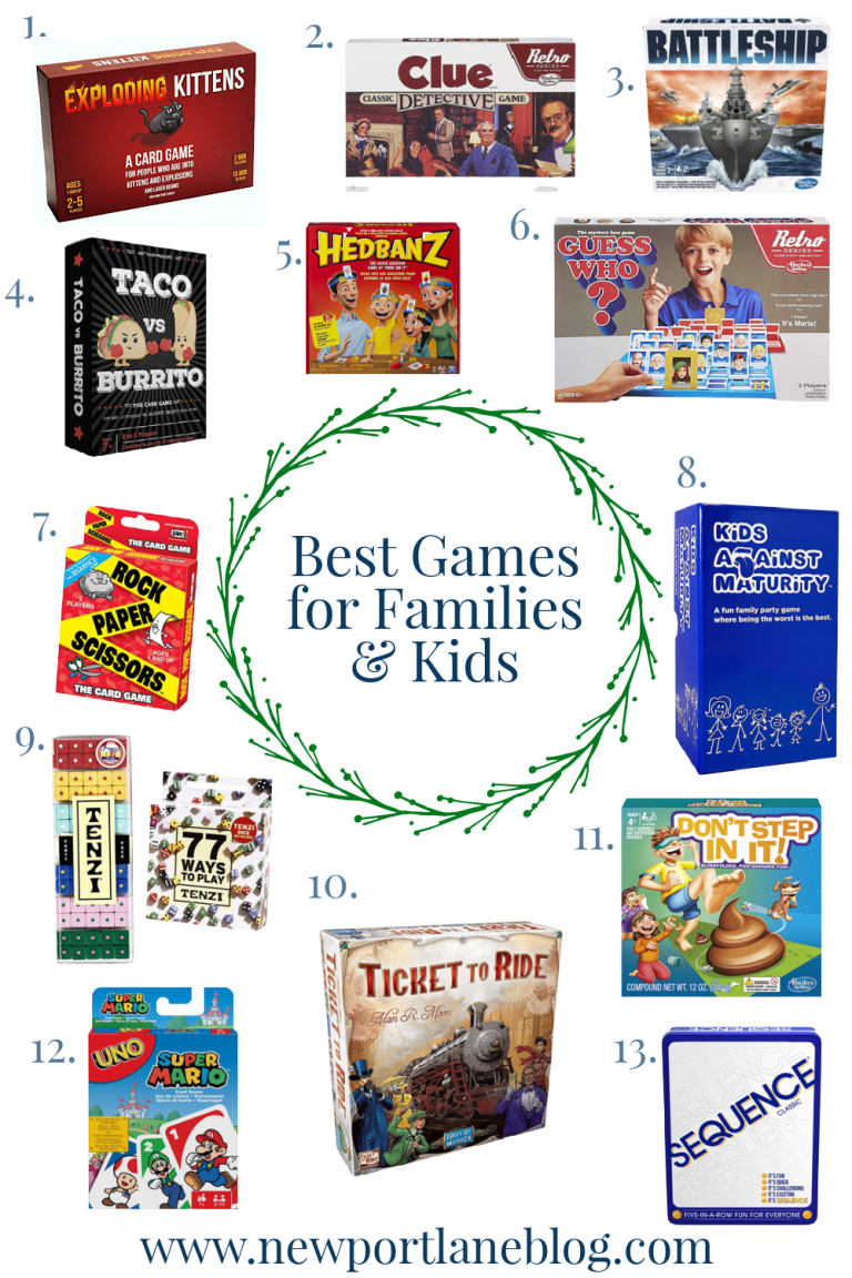 The Best Games for Families and Kids