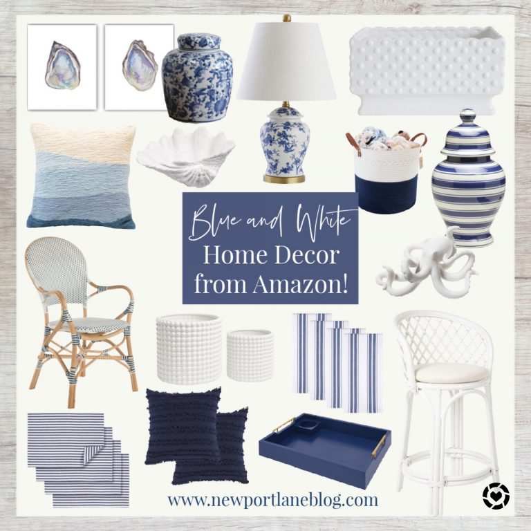 Blue and White Home Decor from Amazon