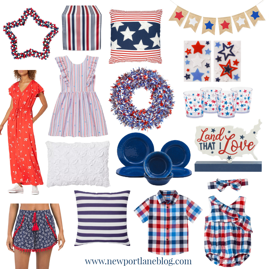 Red, White and Blue Home Decor and Fashion- Memorial Day - 4th of July - Patriotic Clothes - Patriotic Home Decor