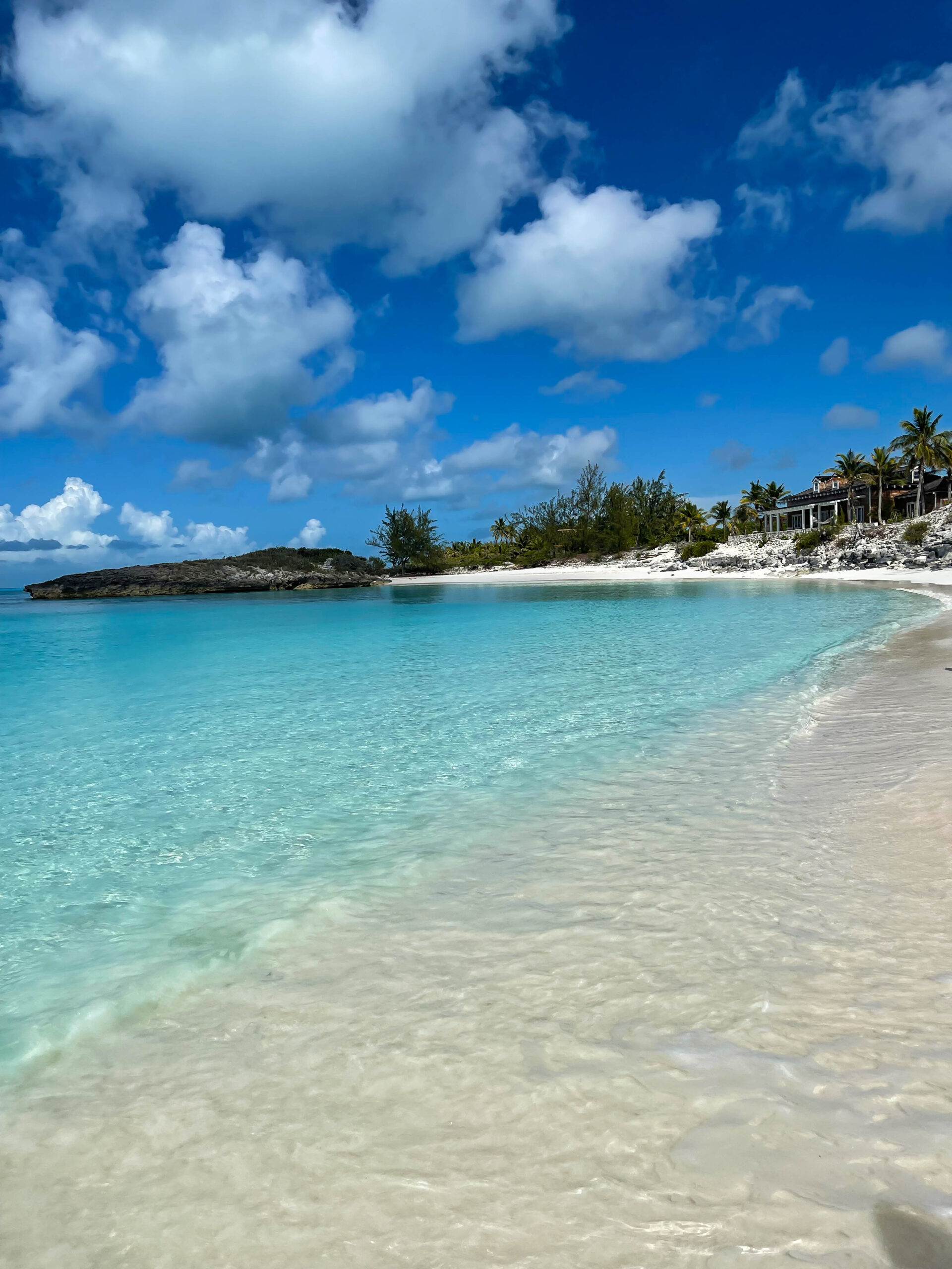 Walk down the Jimmy Hill beach to the other end, hike across the path in the rocks and you'll be on Love Beach. Love Beach is home to some popular home rentals on Little Exuma. Beaches are public up to the high tide line but obviously, don't trespass on someone's property. 