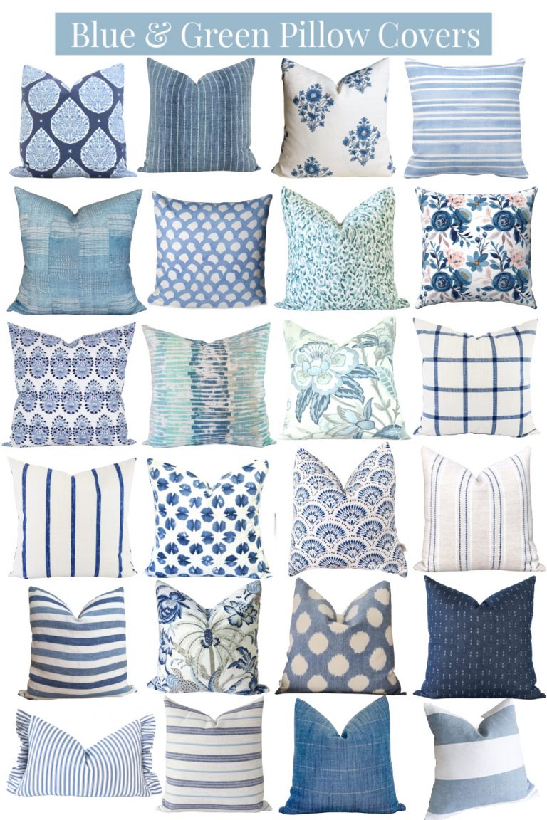 Blue and Green Pillow Covers – 20+ Options!